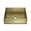 Умивальник накладний Rettangolo 40х40 см, без переливу, нерж Bruched Brass PVD (54605727) Gessi - small