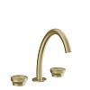 Змішувач для умивальника середній на 3 отвори Origini Brushed Brass PVD (66014727) Gessi - small