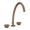 Змішувач для умивальника високий 3 отвори з д/к Origini Copper Brushed PVD (66015708) Gessi - small