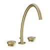 Змішувач для умивальника високий 3 отвори з д/к Origini Brushed Brass PVD (66015727) Gessi - small