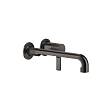 Змішувач для умивальника настінний, довгий вилив Inciso Black Metal Brushed PVD (58089707) Gessi - small