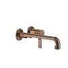 Змішувач для умивальника настінний, довгий вилив Inciso Copper Brushed PVD (58089708) Gessi - small