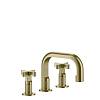 Змішувач для умивальника, на 3 отвори Inciso Brushed Brass PVD (58112727) Gessi - small
