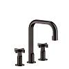 Змішувач для умивальника 3 отвори, середній, д/к Inciso Black Metal Brushed PVD (58113707) Gessi - small