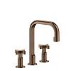 Змішувач для умивальника 3 отвори середній, донний клапан Inciso Copper Brushed PVD (58113708) Gessi - small