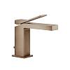 Змішувач для умивальника Rettangolo K з донним клапаном Copper Bruched PVD (53001708) Gessi - small