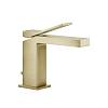 Змішувач для умивальника Rettangolo K з донним клапаном Bruched Brass PVD (53001727) Gessi - small