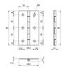 Петля карточная  W=84 L=49 оцинкованая сталь, недорого - фото №3 - small