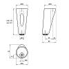 Мебельная ножка Ferro Fiori PL 739 R, h=120, макс. 800 кг, чёрный, в Украине - фото №4 - small