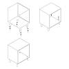 Мебельная ножка Ferro Fiori PL 739 R, h=120, макс. 800 кг, чёрный, фото - фото №5 - small
