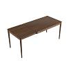 Стол обеденный раскладной Eclipse 130+60 x 80 тёмный орех, фото - фото №5 - small