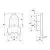 Ручка Ferro Fiori M 0093.01 білий дуб, Ракета, в Україні - фото №4 - small