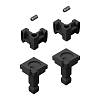 FurnSpin CADRO комплект фурнитуры для полки, черный матовый (9360733) Hettich - small