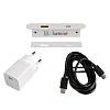 Овальная USB-розетка Lumine PULSE, 2xUSB A+C (30 Вт), белая - small