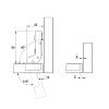 Петля Clip-On, 105°, внутренняя, с доводчиком SoftPlus, никель, 3D Muller Profi Line, заказать - фото №7 - small