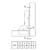 Петля Clip-On, 105°, внутренняя, с доводчиком SoftPlus, никель, 3D Muller Profi Line, цена - фото №6 - small