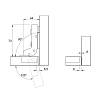 Петля Clip-On, 105°, внутренняя, с доводчиком, никель, 3D Muller Profi Line, заказать - фото №7 - small