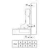 Петля Clip-On, 105°, внутренняя, с доводчиком, никель, 3D Muller Profi Line, цена - фото №6 - small