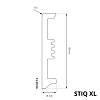 Плинтус Arbiton - STIQ XL Тёмный кашемир 213 STX810 2200х80х15мм, в Украине - фото №4 - small
