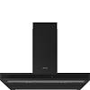 Витяжка острівна KLTI9L4MB 90 см чорний матовий Smeg (UNIVERSAL) - small