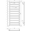 Рушникосушка Jazi 800x530 Genesis AQUA, фото - фото №5 - small