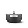 Каструля CSF2412BLM 24 см, з кришкою, керамічне покриття, чорний матовий Smeg (50'S RETRO STYLE), недорого - фото №3 - small