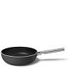 Сковорідка WOK WOF3002BLM 30 см, керамічне покриття, чорний матовий Smeg (50'S RETRO STYLE), купити - фото №2 - small