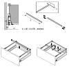 Поперечый релинг OrgaStore 410, длина 1102,5 мм, Atira, антрацит (9378768) Hettich, недорого - фото №3 - small
