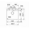 Мийка MRG 610-52 TL Фраграніт сахара і подрібнювач харч. відходів SLIM 50 Franke (114.0763.941) - small