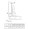 Петля Clip-on, 110°, Intermat 9973, наклад., без пруж., никель (9005604) Hettich, в Украине - фото №4 - small