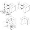 Петля Clip-On, 165°, трансформер, с доводчиком, никель, 3D Muller Profi Line, фото - фото №5 - small