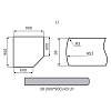 Кут Luxeform S148/R3-1 U Мармур Толедо вологост. 900х900х38мм, купити - фото №2 - small