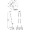 Ніжка меблева HAIRPIN Leg 2ROD Small h41см біла, недорого - фото №3 - small