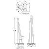 Ножка мебельная HAIRPIN Leg 3ROD Big h55см, черная структурная, недорого - фото №3 - small