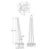 Ножка мебельная HAIRPIN Leg 3ROD Big h55см, черная структурная, недорого - фото №3 - small