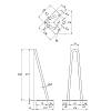 Ножка мебельная HAIRPIN Leg 2ROD Small h36см, черная структурная, купить - фото №2 - small