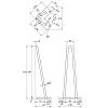 Ножка мебельная HAIRPIN Leg 2ROD Big h71см голубая, купить - фото №2 - small