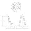 Ніжка меблева HAIRPIN Leg 3ROD Small h15см помаранчева, купити - фото №2 - small