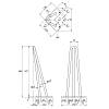 Ножка мебельная HAIRPIN Leg 3ROD Small h36см серебряная, купить - фото №2 - small