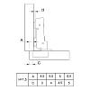Петля Clip-on, 110°, Sensys 8675, полунакладная, без пруж., никель (9073663) Hettich, цена - фото №6 - small