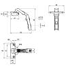 Завіса Clip-on, 50°/65°,Intermat 9930 ,накладна, біфолт, нікель (45036) Hettich, в Україні - фото №4 - small