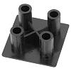 Заглушка Mensola 21х21 для вертикального профілю, чорний, пластик, Scilm, купити - фото №2 - small