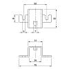 Крепление к фасаду колонны 300мм серый VIBO (CK130NVG), купить - фото №2 - small