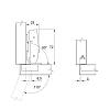 Петля Clip-on, 110°, Sensys 8645i, накладная, с доводч., черн. обсид. (9091738) Hettich, заказать - фото №7 - small