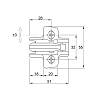 Монтажная планка Sensys дистанция 0 черный обсидиан с евровинтом (9091799) Hettich, купить - фото №2 - small