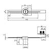 Замок для розсувних дверей скляних KL 328 - хром, в Україні - фото №4 - small