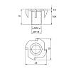 Муфта М10 L=16 D=12, забивная, сквозная, цинк, неразжимаемая, Siso, в Украине - фото №4 - small