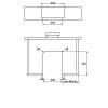 Пластиковий обмежувач для сифона W=200 L=250 H=70 R=43 білий Mesan, фото - фото №5 - small