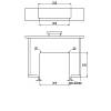 Пластиковий обмежувач для сифона W=300 L=250 H=70 R=43 білий Mesan, фото - фото №5 - small