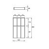 Организация для столовых приборов 250 W=250 L=480 (LR3.250.480) Натуральный, купить - фото №2 - small
